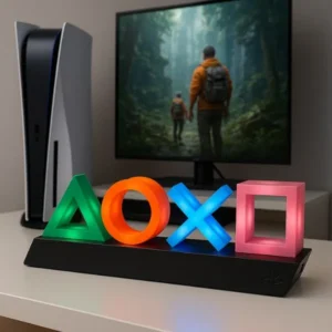 Lampe Icônes PlayStation – Éclairage Gamer avec 3 Modes